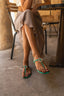 Dubai Satin Green Sandals